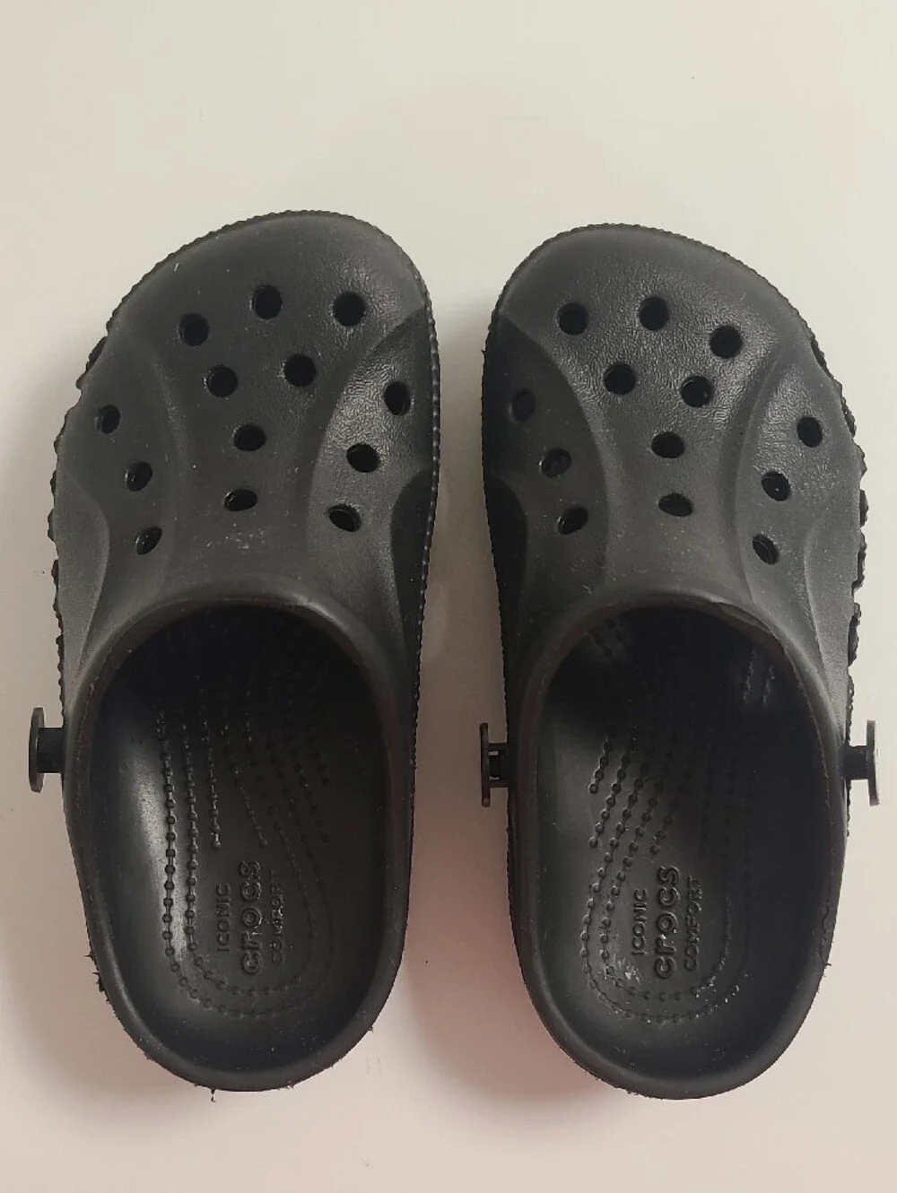 Kids Black CROCS Clog Shoes - Casual Slip-On  No Heel Strap - Size 8